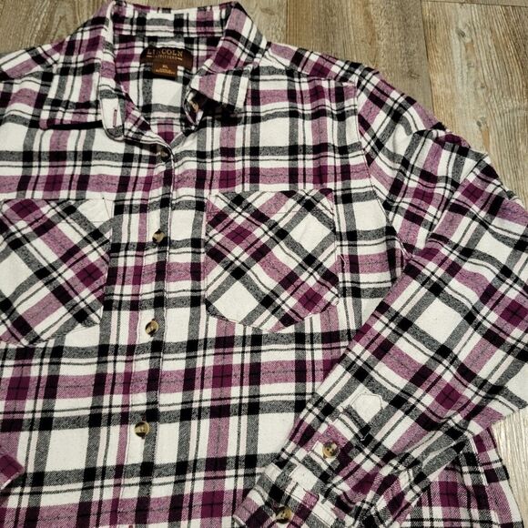 Lincoln Outfitters Long Sleeved Flannel Button Up Shirt Women's Size XL - Picture 2 of 7